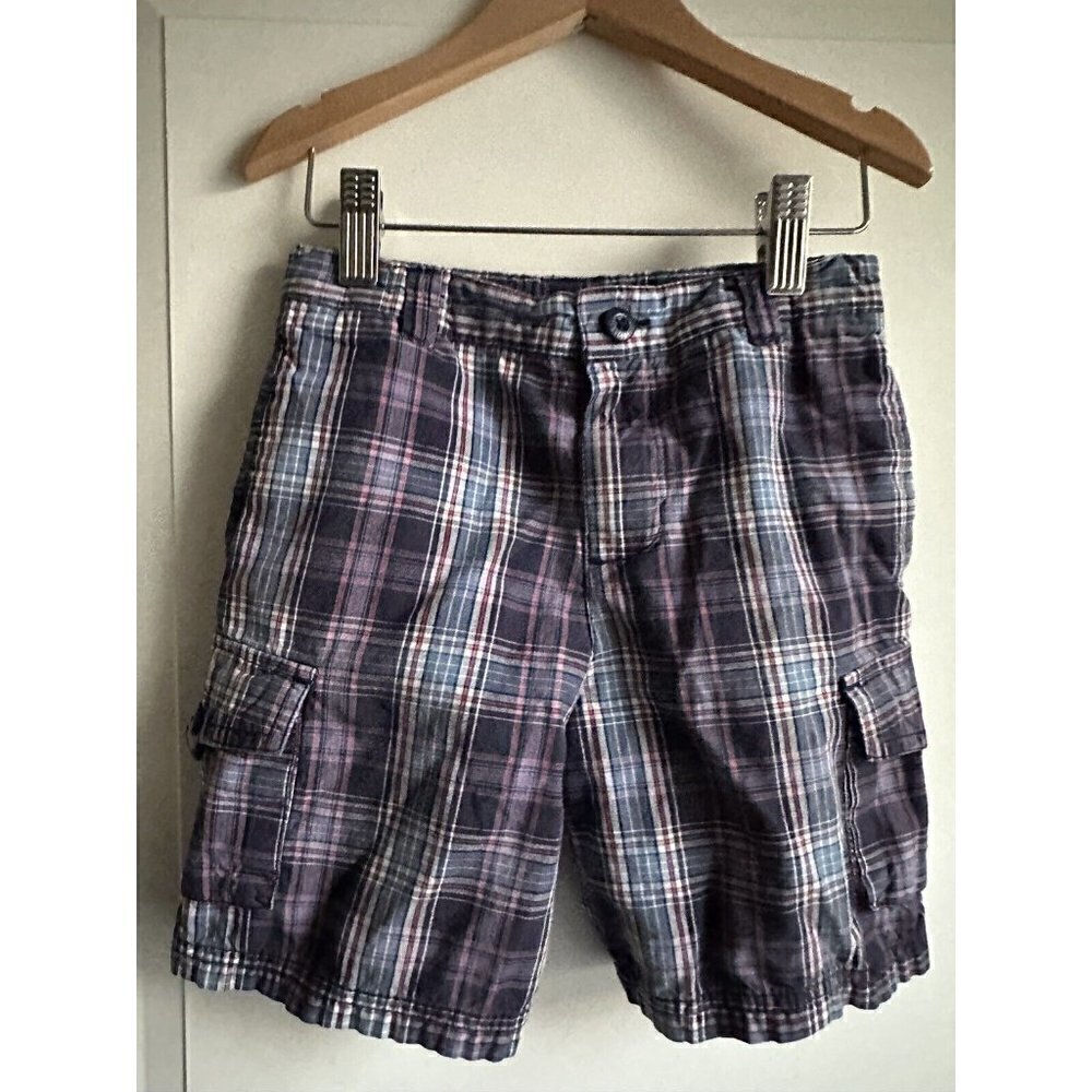 Kitestrings by Hartstrings Size 4 Boys‎ Blue Red Plaid Cotton Shorts